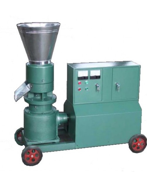 Μηχάνημα παραγωγής πέλλετ -μπρικέτας 10hp τριφασικό με 2 ράουλα EU (μετάδοση κίνησης σε ράουλα)